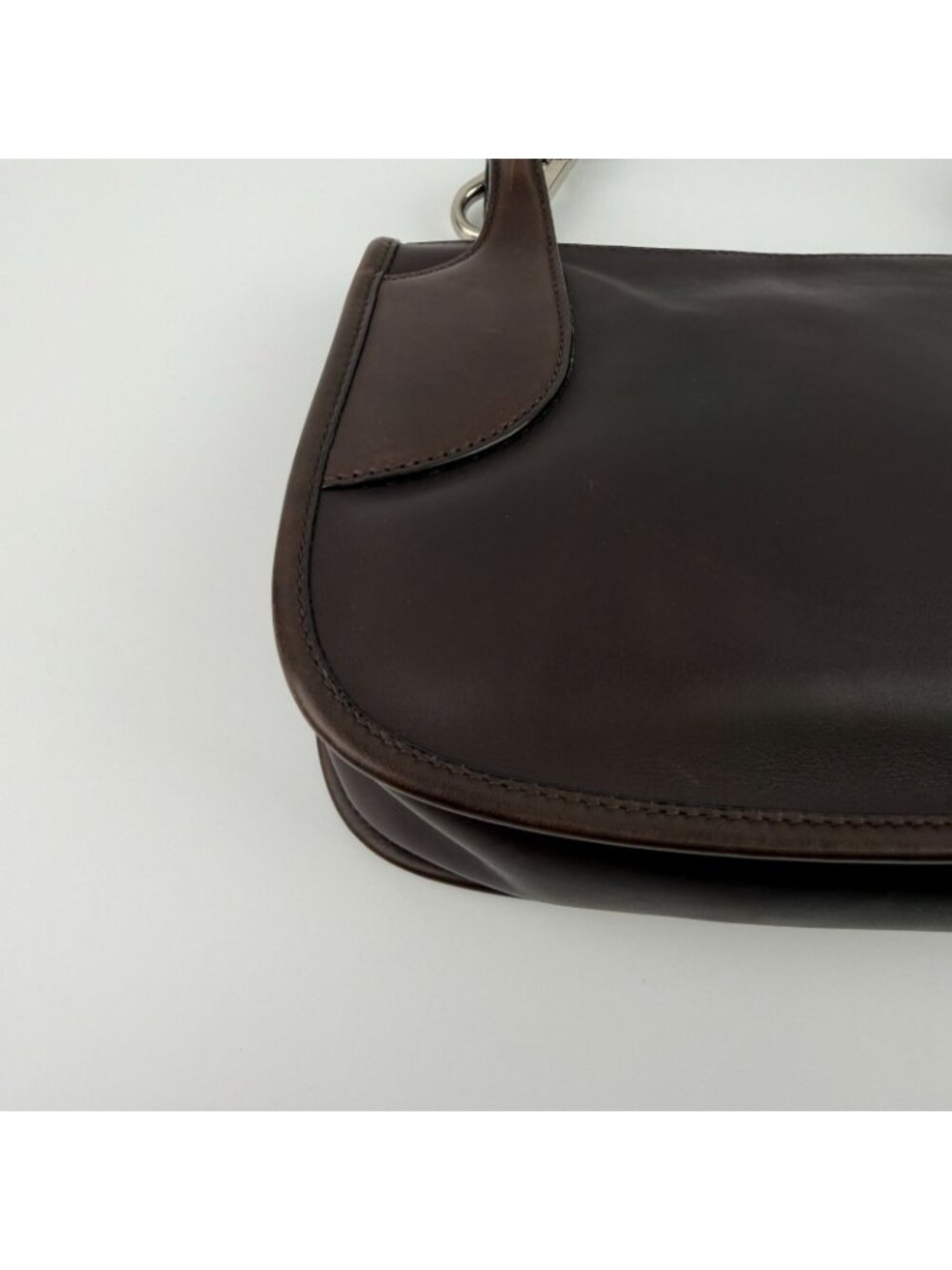 Prada Shoulder Bag Brown Leather Vintage - Picture 9 of 15